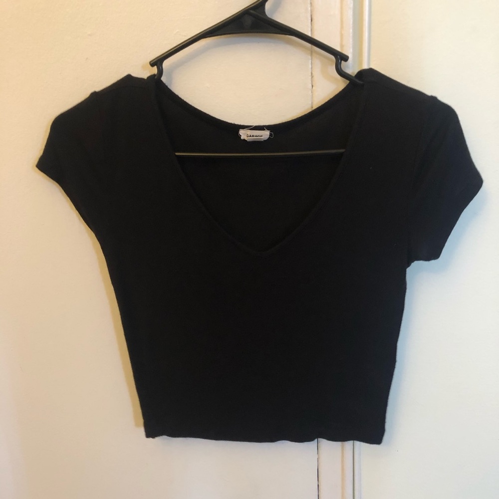 Garage Black crop top